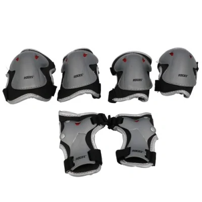 Image de Kit protection roller skateboard Eurotop/roces Tripack basic jr noirgrs Gris clair Taille : Enfant rèf 71415