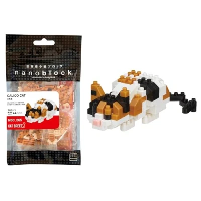 Afbeelding van nanoblock calico Cat, meerkleurig, bandai, kat