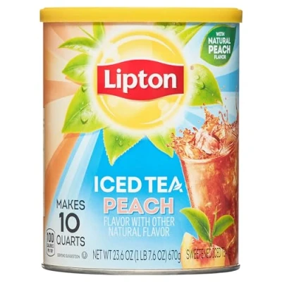 Afbeelding van Lipton IJsthee mix voor koude dranken, perziksmaak, verpakking van 670 g