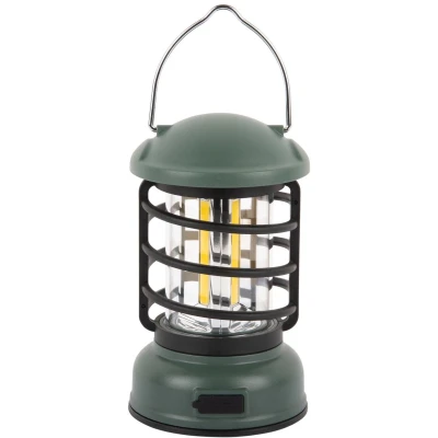 Afbeelding van Leitmotiv Tafellamp Camping Lantern Led Jungle groen 8.5x8.5x15cm