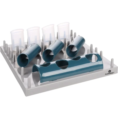 Afbeelding van Flamingo Fumbo voerpuzzel voor katten 29,5 x 9,5 cm Kunststof Slowfeeder Anti Schrok