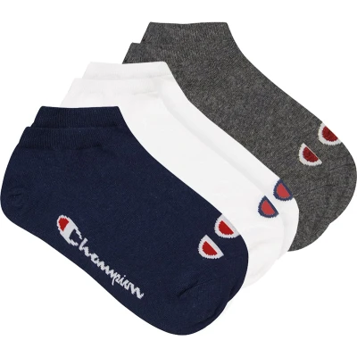 Afbeelding van Champion Core 3pp Sneakersokken, uniseks, 3 stuks, marineblauw, wit, lichtgrijs gemêleerd
