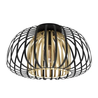 Afbeelding van EGLO Encinitos Plafondlamp E27 Ø 45 cm Zwart/Goud