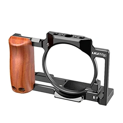 Afbeelding van Ulanzi UURig metalen camera cage voor Sony ZV 1 Stevig Cold shoe mounts 1/4inch schroefaansluiting Zwart