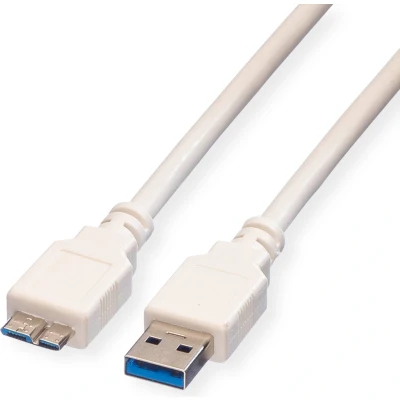 Afbeelding van VALUE USB 3.2 Gen 1 kabel, type, A m Micro B M, wit, 2