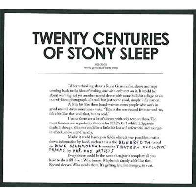 Afbeelding van Various Artists Twenty Centuries Of Stony Sleep (CD)