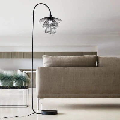 Afbeelding van Forestier Papillon Vloerlamp 150 X 42 30 Cm Zwart