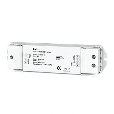 Afbeelding van 0/1 10 V LED dimmer 1CH 12A Constant Voltage Single Channel Dimbare Driver DC 12 36