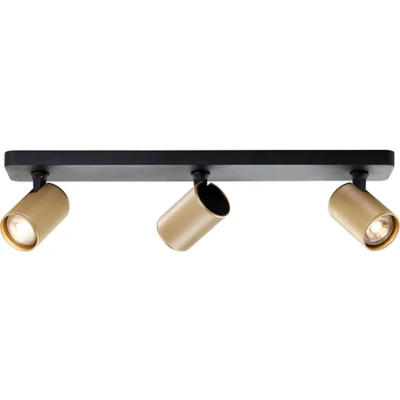 Afbeelding van Brilliant Marty Plafondlamp 3 lichts Zwart/Goud