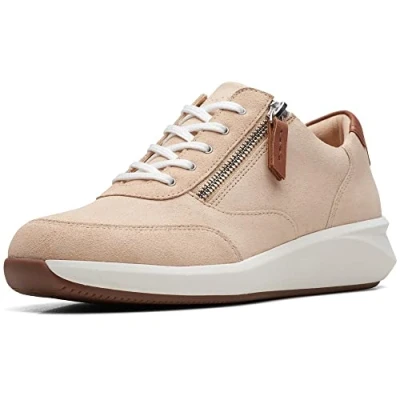 Afbeelding van Clarks Een Rio Zip Sneakers voor dames, Nub licht zand