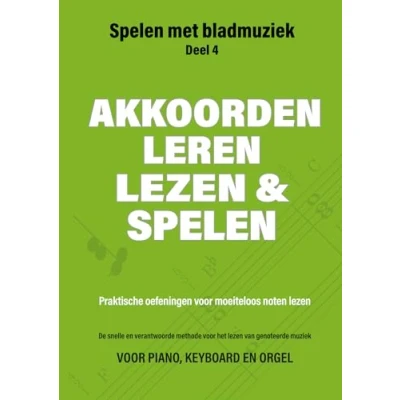 Afbeelding van spelen met Bladmuziek 4 Akkoorden leren lezen en