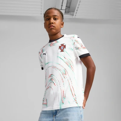 Afbeelding van Puma Portugal FPF AWAY Replica JR Unisex Voetbalshirt Land voor kinderen, Maat: 116, White/black
