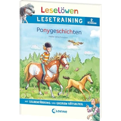 Afbeelding van Leselöwen Lesetraining 2. Klasse Ponygeschichten: mit Silbenfärbung und großem Rätselteil Erstlesebuch zum Lesenüben Rätseln für Kinder ab 7 Jahren