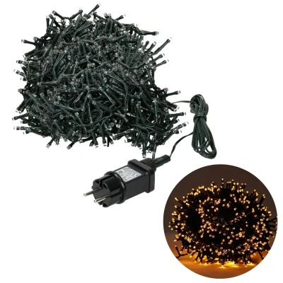 Afbeelding van Cheqo® Kerstboomverlichting Micro Clusterverlichting Kerstlampjes LED Verlichting Kerstverlichting voor Binnen en Buiten 800 16 Meter 8 Lichtfuncties + Geheugen Extra Warm Wit