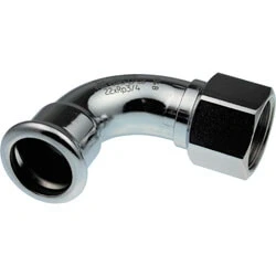 Afbeelding van VSH XPress staalverzinkte perskoppeling bocht 90 graden 22 x 3/4 pers