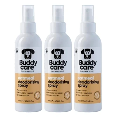 Afbeelding van Buddycare Hondenluchtverfrisser spray luchtverfrisser voor honden aloë vera en provitamine B5 (havervlokken, 200 ml x 3)