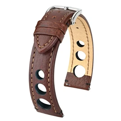 Afbeelding van HIRSCH Rally horlogeband van buffelkalf, uniseks, 22 mm