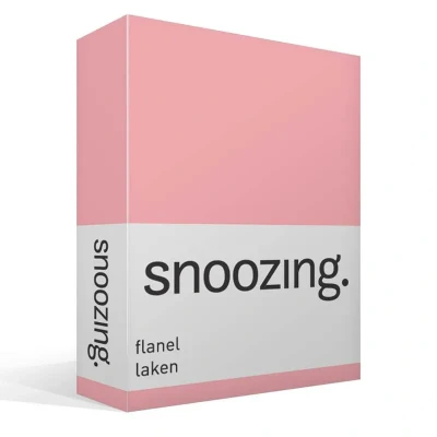 Afbeelding van Snoozing Flanel Laken Lits jumeaux 240x260 cm Roze