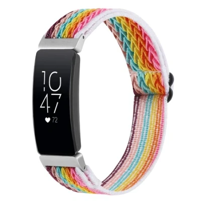 Afbeelding van FitBit Inspire 2 Elastische solo loop nylon bandje Multicolor