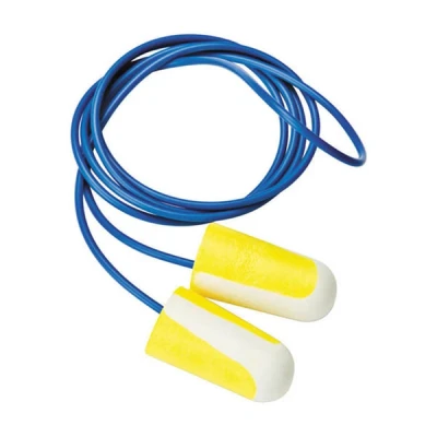 Image de HOWARD LEIGHT 304 bouchons d&#039;oreille jetables avec cordon jaune blanc SNR37 (100 paires) 1000106
