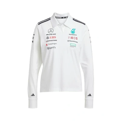 Afbeelding van adidas Performance MERCEDES AMG PETRONAS FORMULA ONE TEAM POLO MET LANGE MOUWEN Dames Wit L