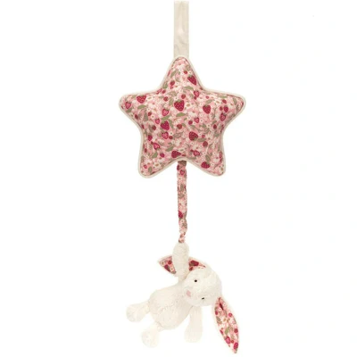 Afbeelding van Jellycat muziekdoosje blossom cream konijn berry 30 cm