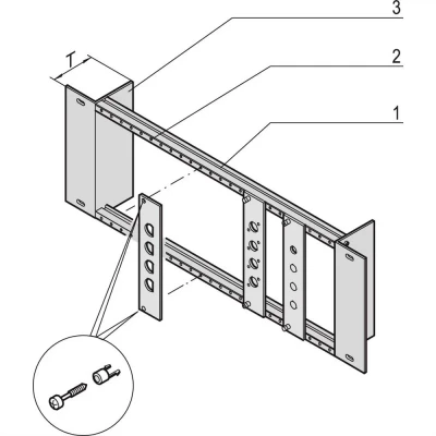 Afbeelding van Schroff 20118630 19 moduledrager Meerdere kleuren 1 stuk(s)