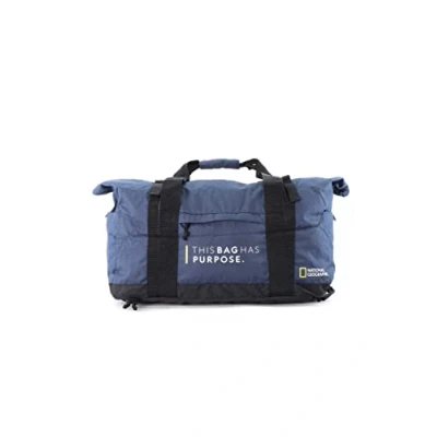 Afbeelding van National Geographic Opvouwbare Reistas / Weekendtas Sporttas 48 Liter Vegan Pathway Blauw