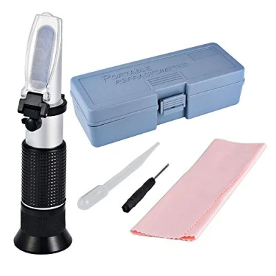 Afbeelding van antivries refractometer voor glycol, antivries, koelvloeistof en batterijzuur Antivriestester het meten van vriespunt auto de toestand batterijvloeistof.
