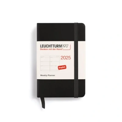 Afbeelding van LEUCHTTURM1917 370674 Mini weekkalender 2025, A7, zwart, Engels