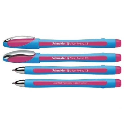 Image de Schneider Lot de 10 stylos à bille Slider memo mine XB avec capuchon (Rose)
