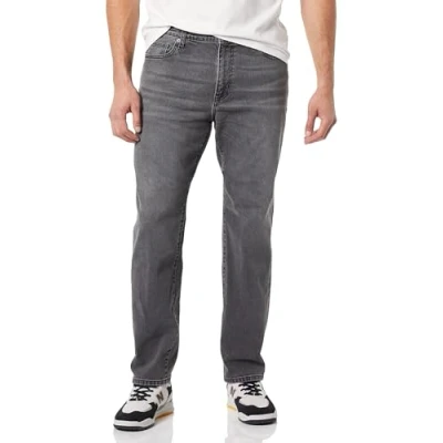 Image de Amazon Essentials Jean pour homme, coupe droite, gris délavé, 78,7 x 73,7 cm (l L)