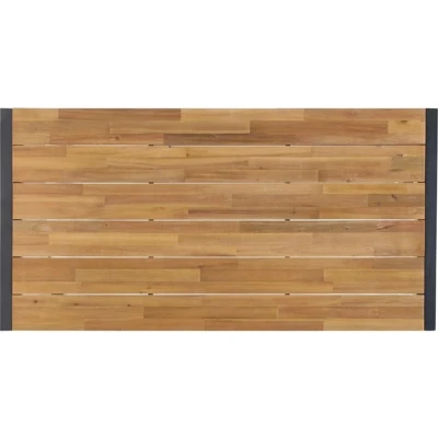 Afbeelding van Bolero rechthoekige stalen en acaciahouten industriële tafel 180x90cm