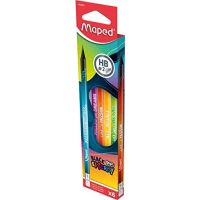 Afbeelding van Maped Black Peps Energy Hb2 Potloden 6 Stuks