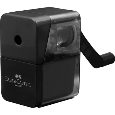 Image de Faber Castell 180984 taille crayon avec manivelle, noir, de qualité supérieure