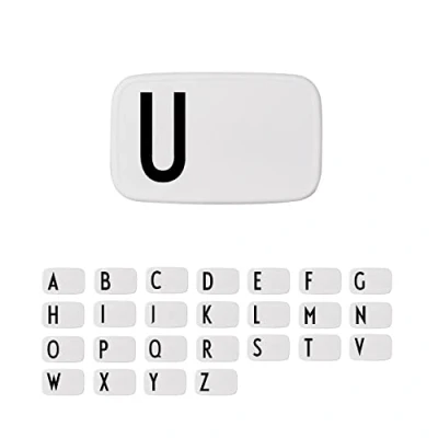 Afbeelding van Design Letters Lunchbox, kunststof, wit/zwart, 18 cm