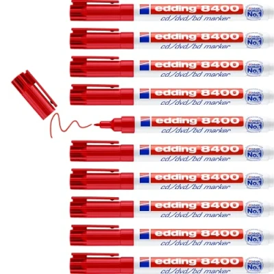 Afbeelding van Cd marker edding 8400 rond 0.5 1.0mm rood