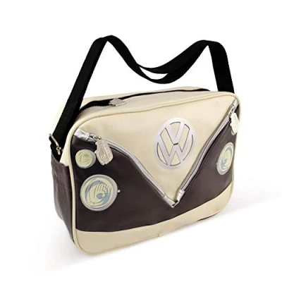Image de BRISA VW Collection Sac bandoulière de voyage à Motif Bus T1 Campervan, front marron