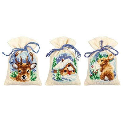 Afbeelding van Vervaco Wintertijd kruidenzakjes set van 3 borduren (pakket) PN 0147068