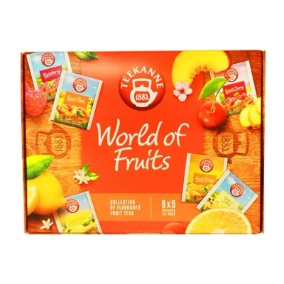 Afbeelding van TEEKANNE World of Fruits (nieuwe editie) fruitselectiebox, 6 smaken x 5
