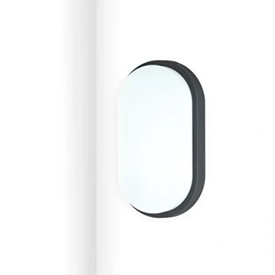 Afbeelding van oktaplex lighting Lumi led plafondlamp, plafondverlichting voor kelder, IP54 10 W, 800 lm, 3000 K, plafondlamp buiten en binnen, ovaal