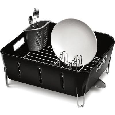 Afbeelding van Afwasrek Compact, zwart Simplehuman