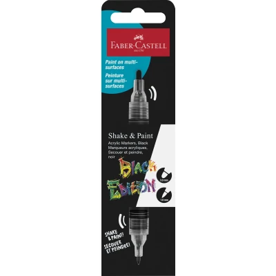 Afbeelding van Acrylmarker Faber Castell Black Edition Shake Paint zwart