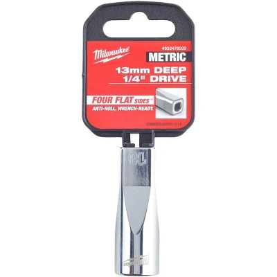 Afbeelding van MILWAUKEE 4932478333 ratel dop metrisch lang 1/4&quot; 13 mm