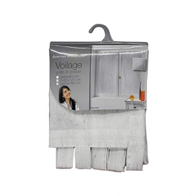 Image de Paire droite passants 2 x 60 120 cm voile sable applique filiane Blanc