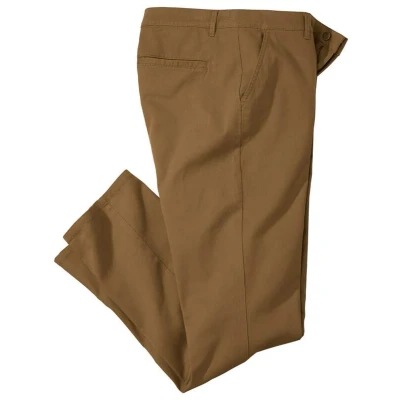 Afbeelding van ATLAS FOR MEN Regular stretchbroek voor heren rechte snit comfort en elegantie verkrijgbaar in grote maten, Kameel.