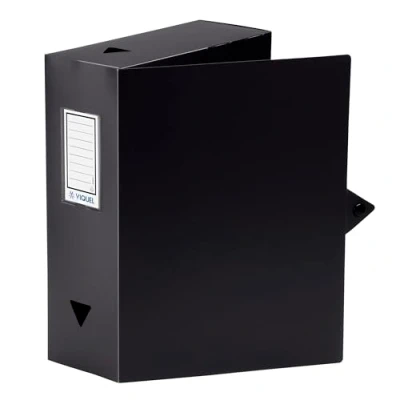 Afbeelding van Viquel Class Doc archiefbox van polypropyleen, rugbreedte 100 mm, 24 x 32 cm, zwart