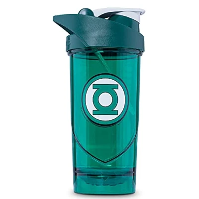 Afbeelding van Shieldmixer Hero Pro Classic Shaker Green Lantern BPA vrij Gym accessoires eiwitshaker fitness drinkfles groen 700 ml