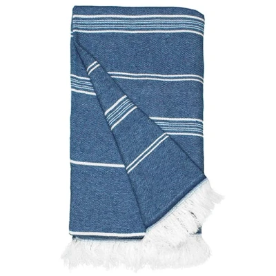 Afbeelding van The One Towelling Hamamdoek 100 x 180 cm Recyclede handdoek Hoge vochtopname 60% Katoen &amp; 40% Polyester Navy