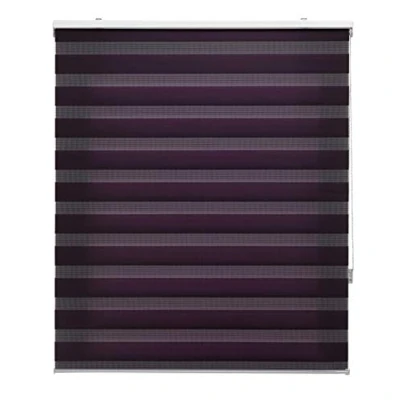 Afbeelding van Blindecor Raamschort, rolgordijn, dag en nacht, dubbellaags, 60 x 250 cm, stofmaat 57 245 paars